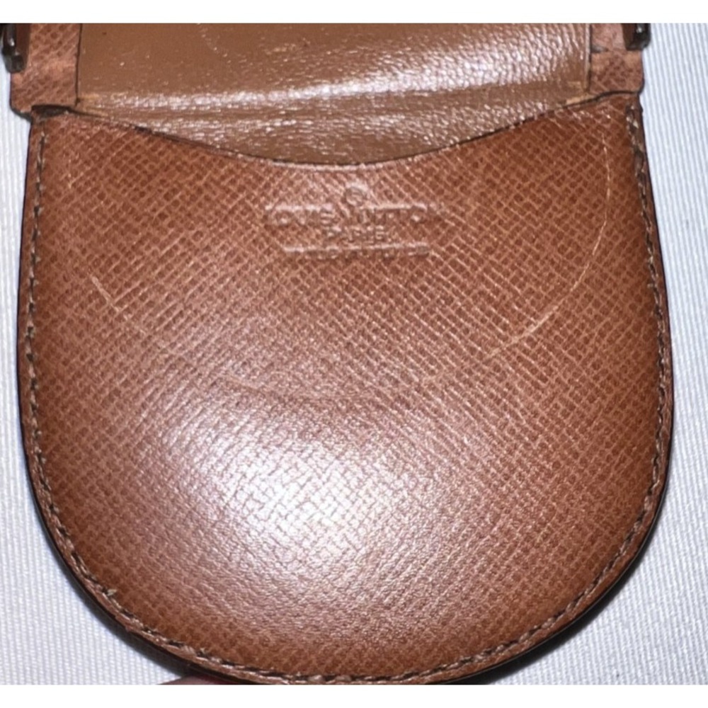Louis Vuitton Mono Porte Monnaie Cuvette Horseshoe Coin Wallet Purse Case Brown - Picture 8 of 12
